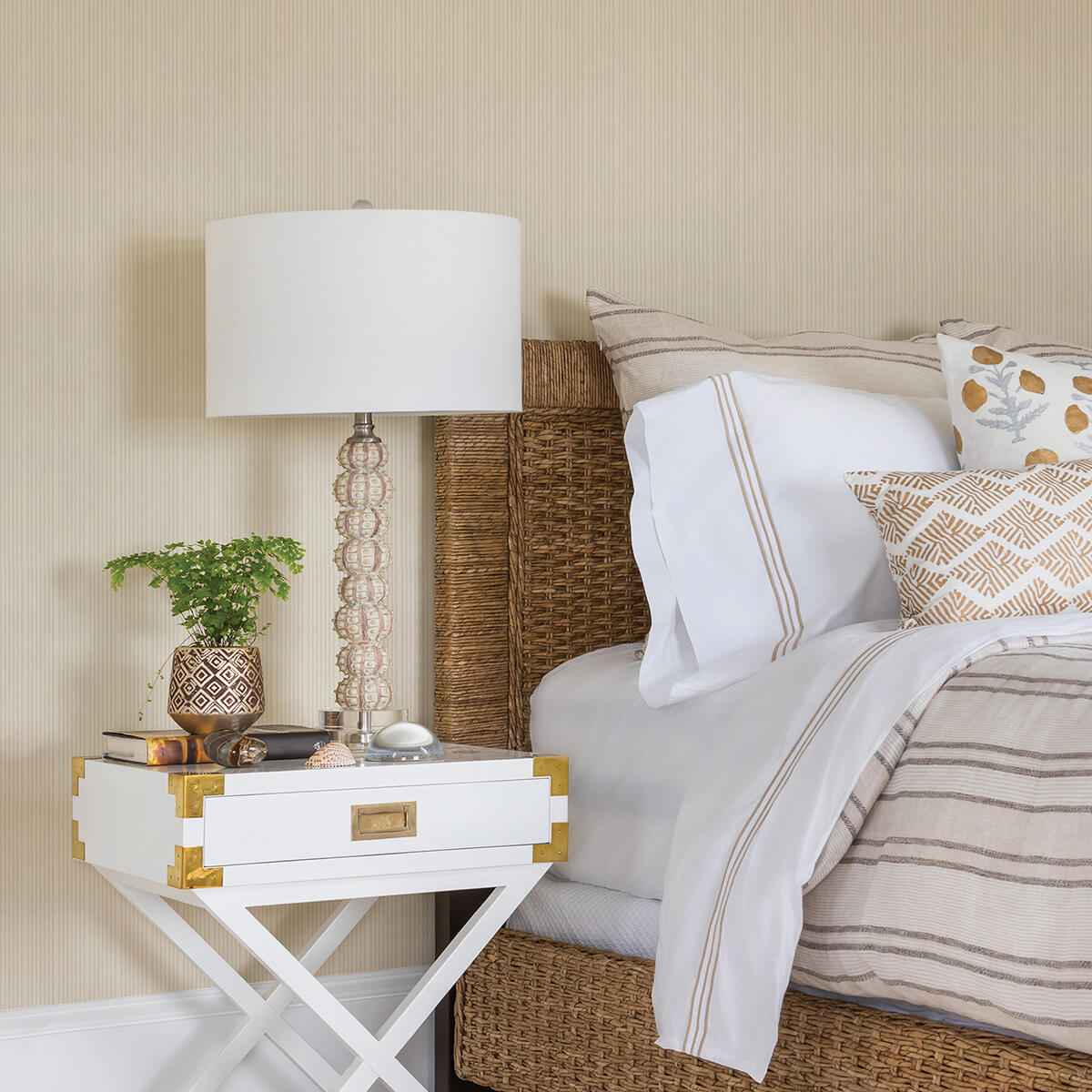 cedric-white-paintble-stripe-wallpaper-york-wallcoverings-4000-5627-15 - York Wallcoverings Wallpaper