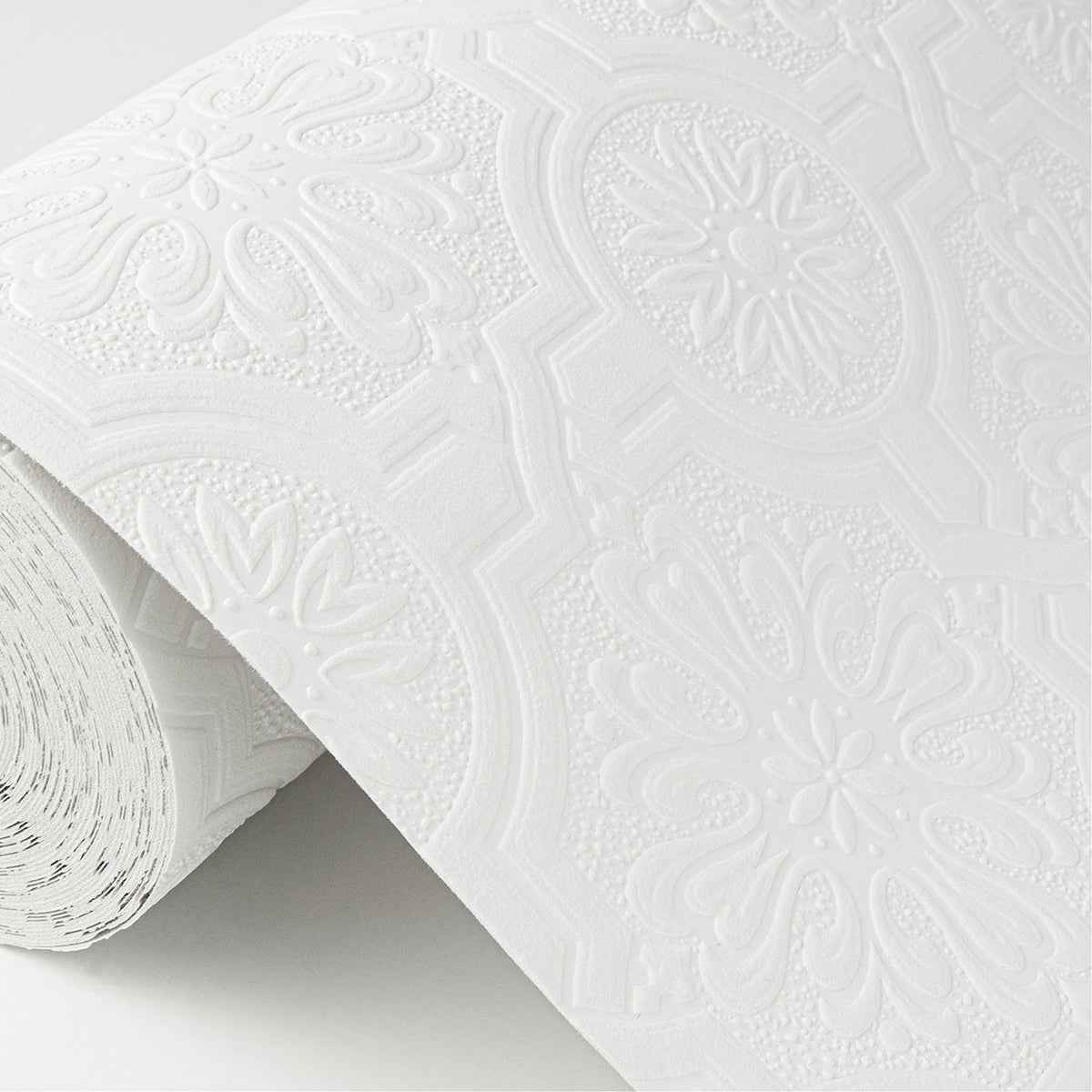 victorian-tin-ceiling-white-paintable-wallpaper-york-wallcoverings-4000-32817 - York Wallcoverings Wallpaper