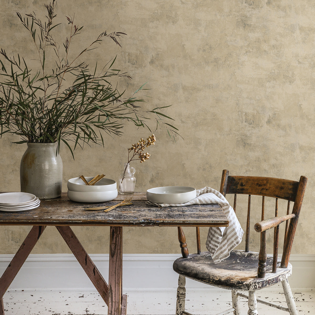 artisan-plaster-natural-neutral-texture-wallpaper-york-wallcoverings-ast4070 - York Wallcoverings Wallpaper