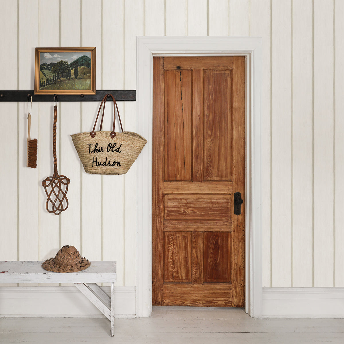 upstate-beadboard-aged-white-wood-wallpaper-york-wallcoverings-ast4078 - York Wallcoverings Wallpaper