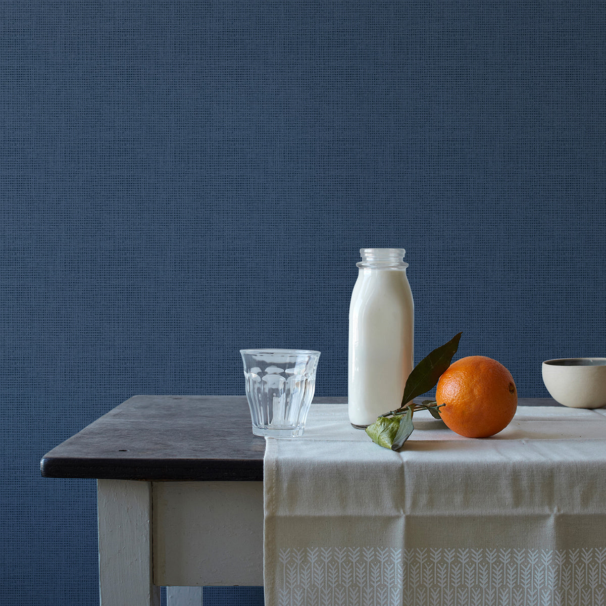 nimmie-navy-navy-basketweave-wallpaper-york-wallcoverings-3123-10002 - York Wallcoverings Wallpaper