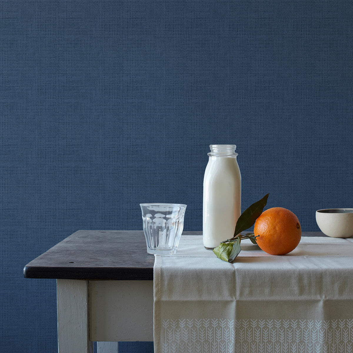 nimmie-navy-navy-basketweave-wallpaper-york-wallcoverings-3123-10002 - York Wallpaper Wallpaper