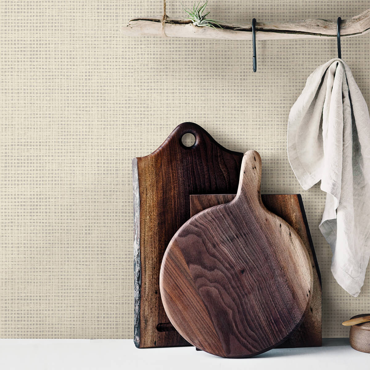 nimmie-bone-basketweave-wallpaper-york-wallcoverings-3123-10005 - York Wallcoverings Papel pintado