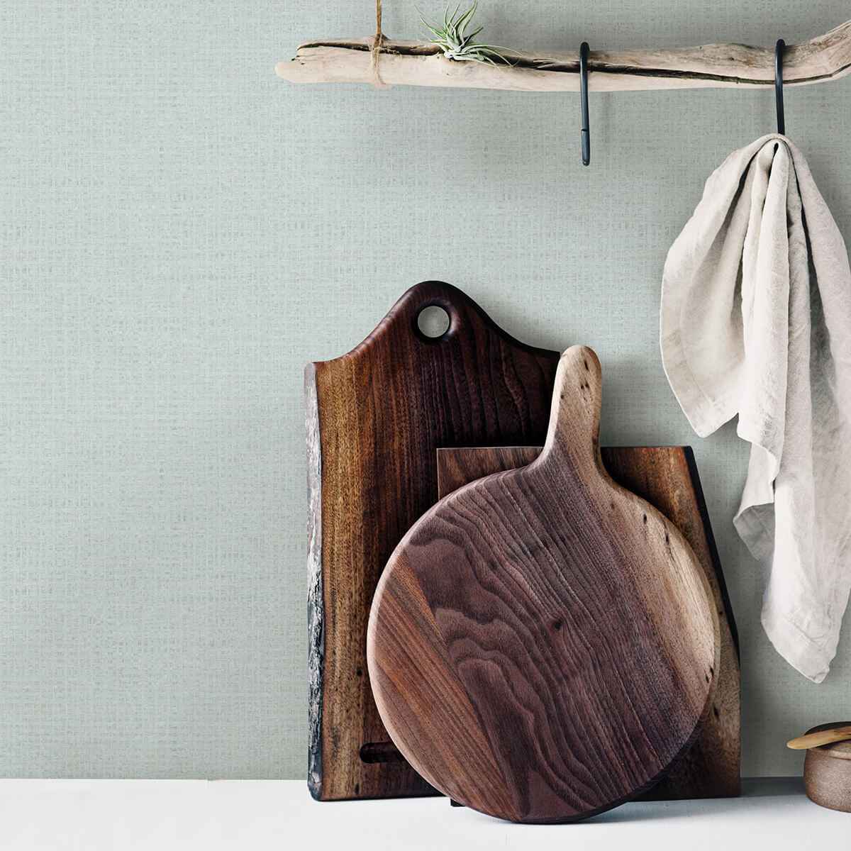 Nimmie Seafoam Basketweave Wallpaper - York Wallcoverings - 3123-10012 - York Wallcoverings Wallpaper