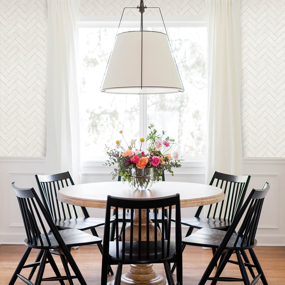 kaliko-white-wood-herringbone-wallpaper-york-wallcoverings-3123-10100 - York Wallcoverings Papel pintado