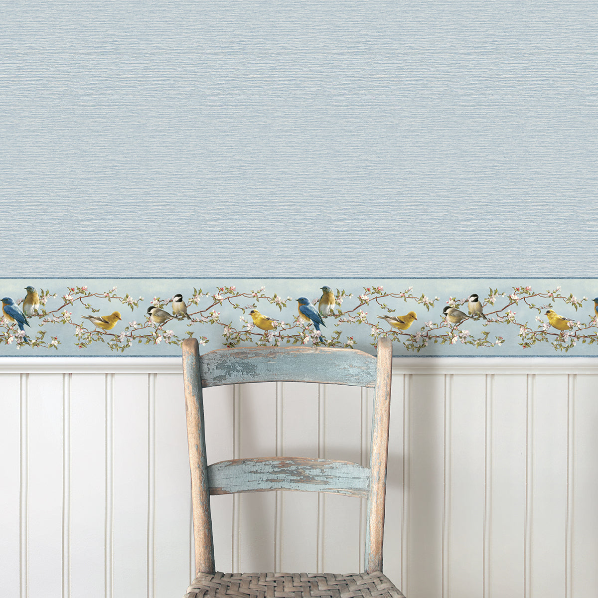 gump-light-blue-faux-grasscloth-wallpaper-york-wallcoverings-3123-10202 - York Wallcoverings Papel pintado