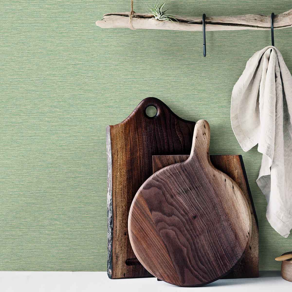Gump Green Faux Grasscloth Wallpaper - York Wallcoverings - 3123-10204 - York Wallcoverings Wallpaper