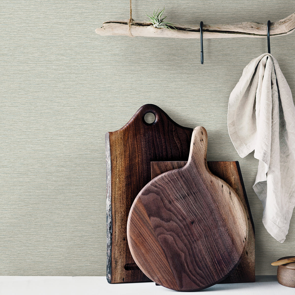 gump-seafoam-faux-grasscloth-wallpaper-york-wallcoverings-3123-10222 - York Wallcoverings Papel pintado