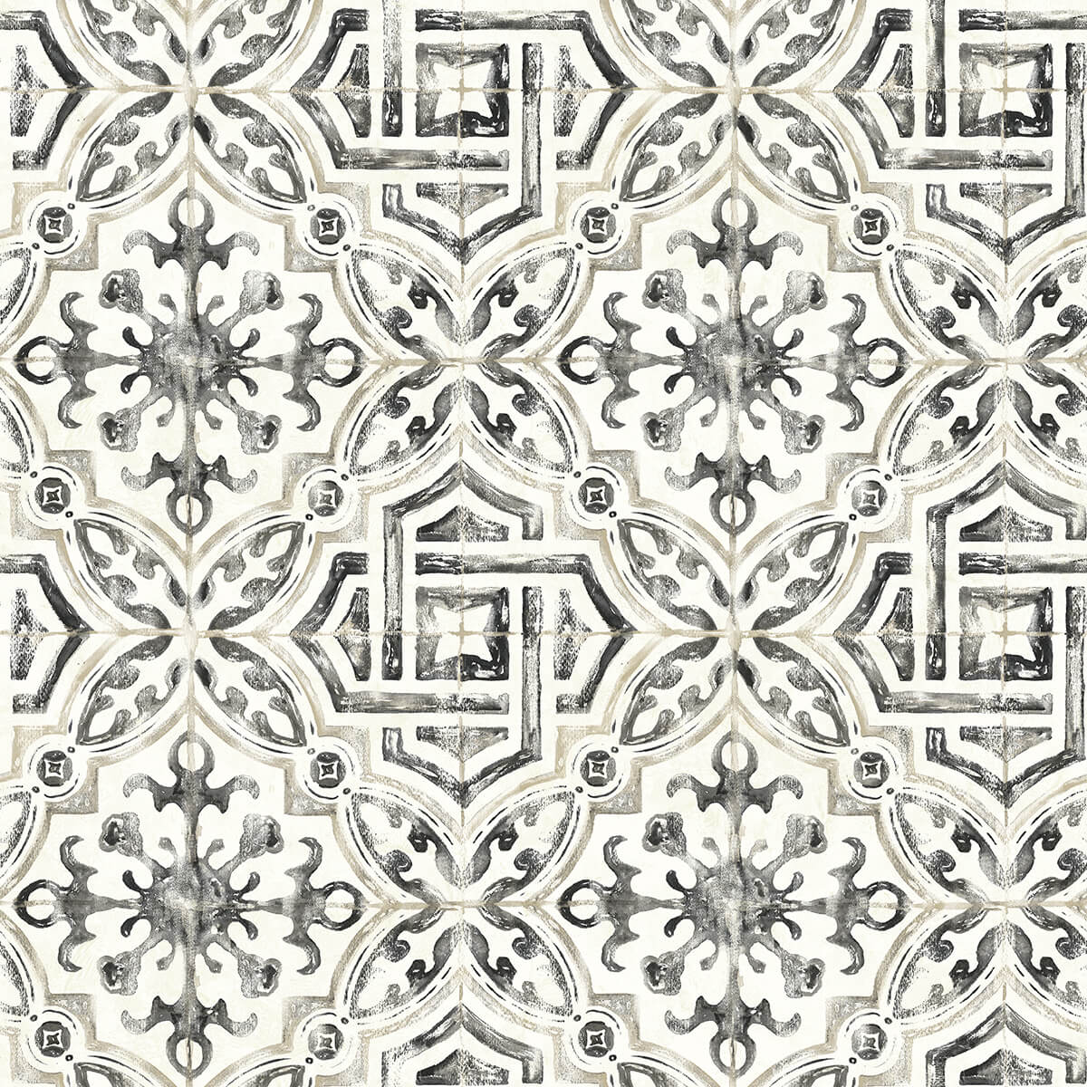 sonoma-black-spanish-tile-wallpaper-york-wallcoverings-3123-12331 - York Wallcoverings Papel pintado
