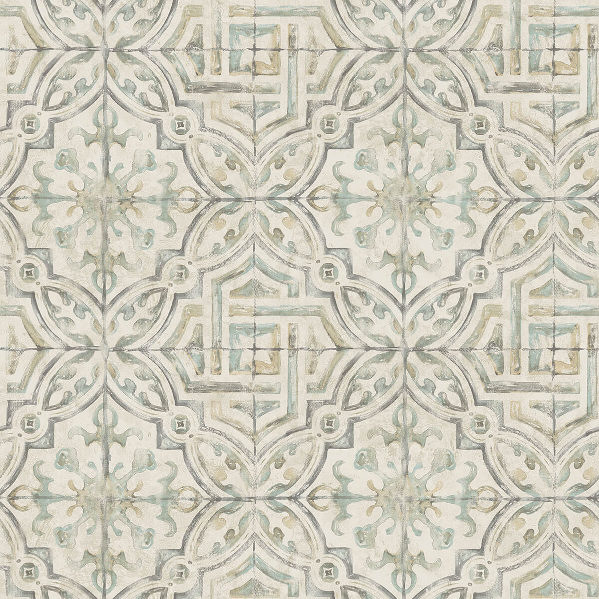 sonoma-grey-spanish-tile-wallpaper-york-wallcoverings-3123-12335 - York Wallcoverings Wallpaper