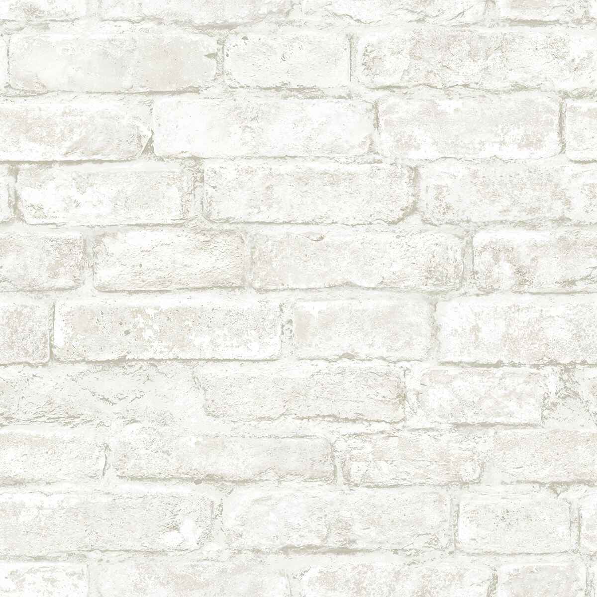 Arlington White Brick Wallpaper - York Wallcoverings - 3123-12481