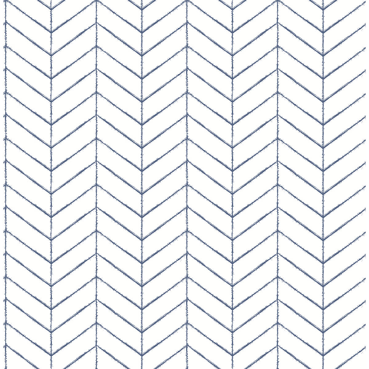bison-blue-herringbone-wallpaper-york-wallcoverings-3123-25096 - York Wallcoverings Papel pintado