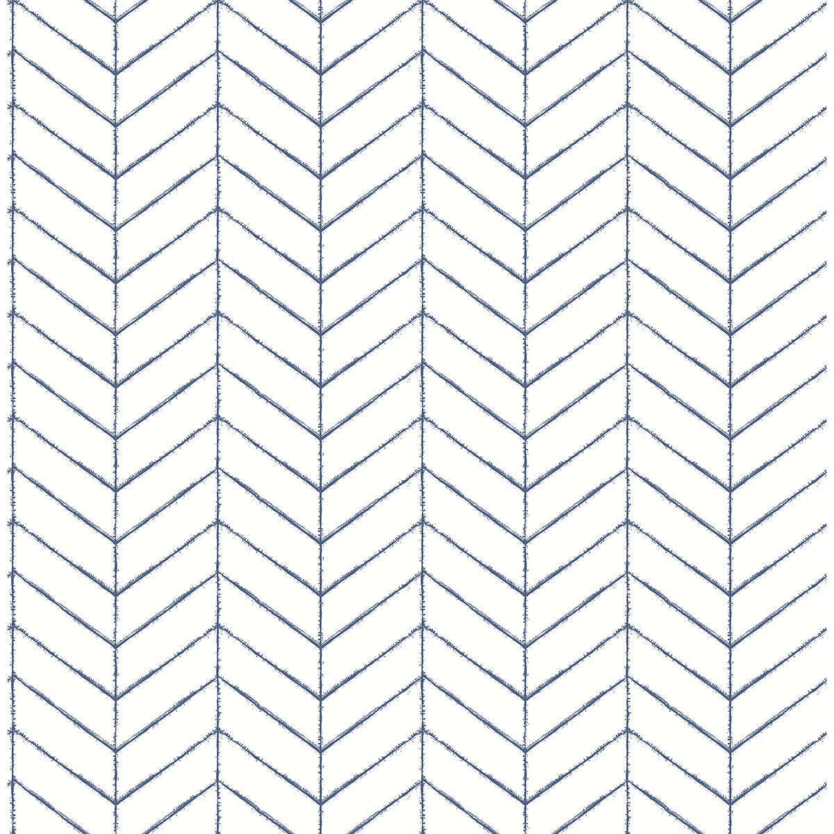 bison-blue-herringbone-wallpaper-york-wallcoverings-3123-25096 - York Wallpaper Wallpaper