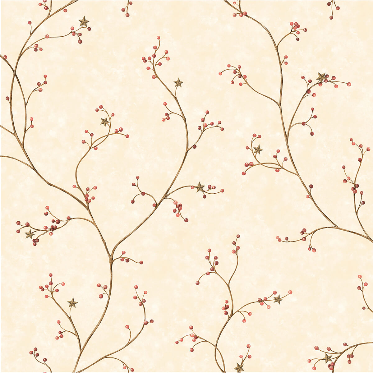 justine-khaki-berry-trail-wallpaper-york-wallcoverings-3123-44034 - York Wallcoverings Papel pintado