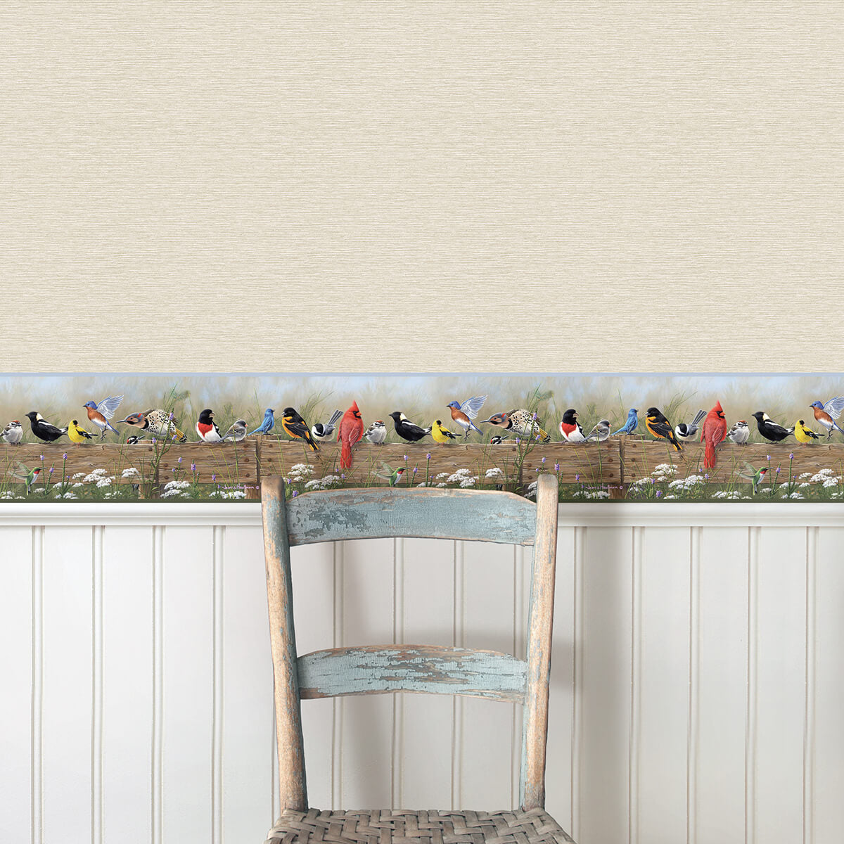 flock-multicolor-menagerie-wallpaper-york-wallcoverings-3123-44671 - York Wallcoverings Papel pintado