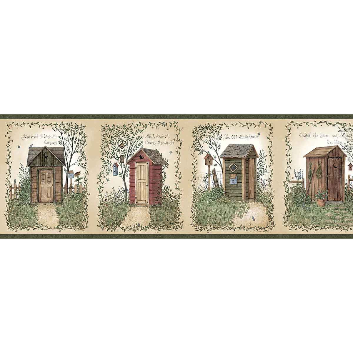 Fisher Sage Outhouse Wallpaper - York Wallcoverings - 3123-50321 - York Wallcoverings Wallpaper