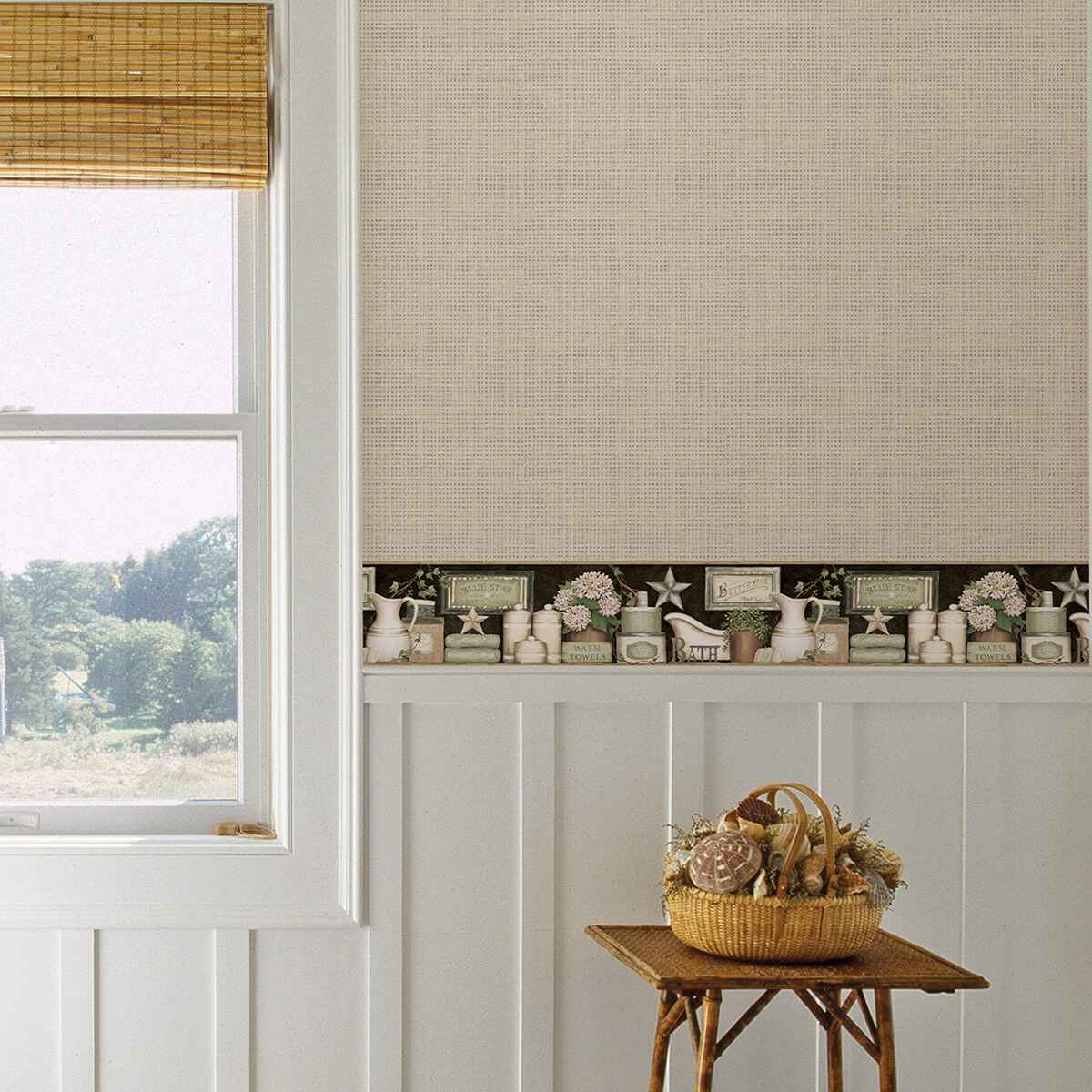 Martha Black Country Bath Wallpaper - York Wallcoverings - 3123-63102 - York Wallcoverings Wallpaper