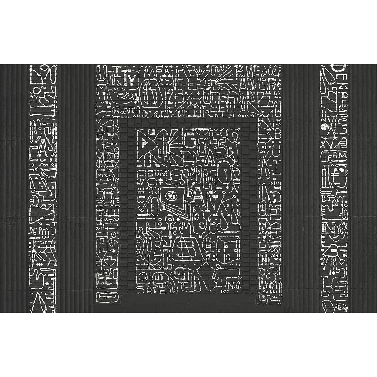 bklyn-bank-entrance-black-wall-mural-york-wallcoverings-astm4132 - York Wallcoverings Wallpaper
