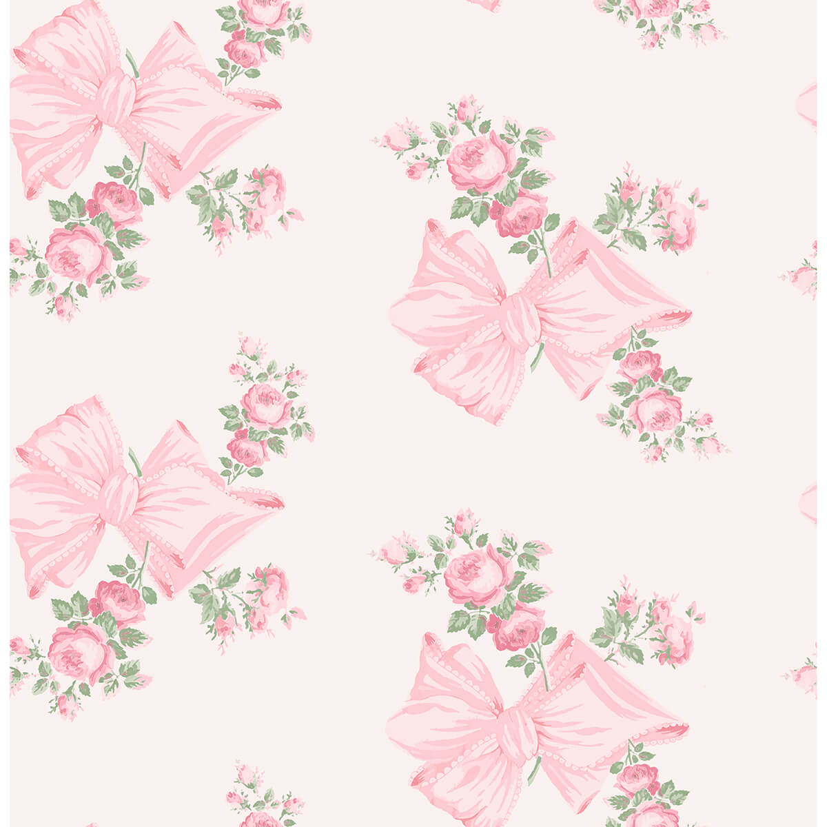 rosa-beaux-pink-mint-large-bow-spot-wallpaper-york-wallcoverings-ast4169