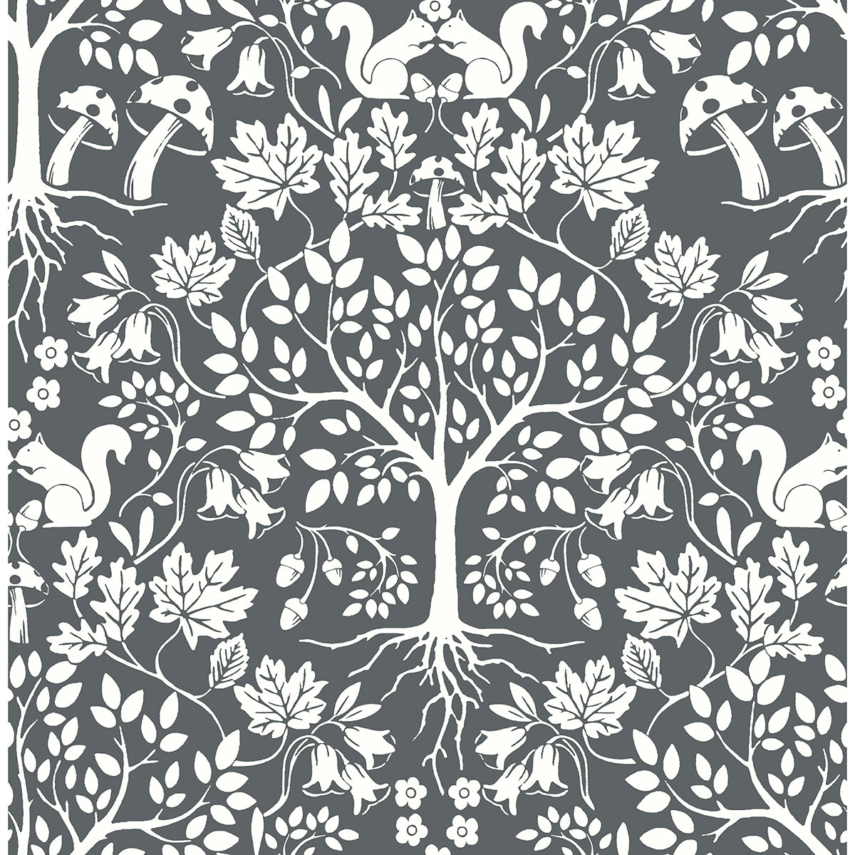leo-grey-tree-wallpaper-york-wallcoverings-ast3777 - York Wallcoverings Wallpaper
