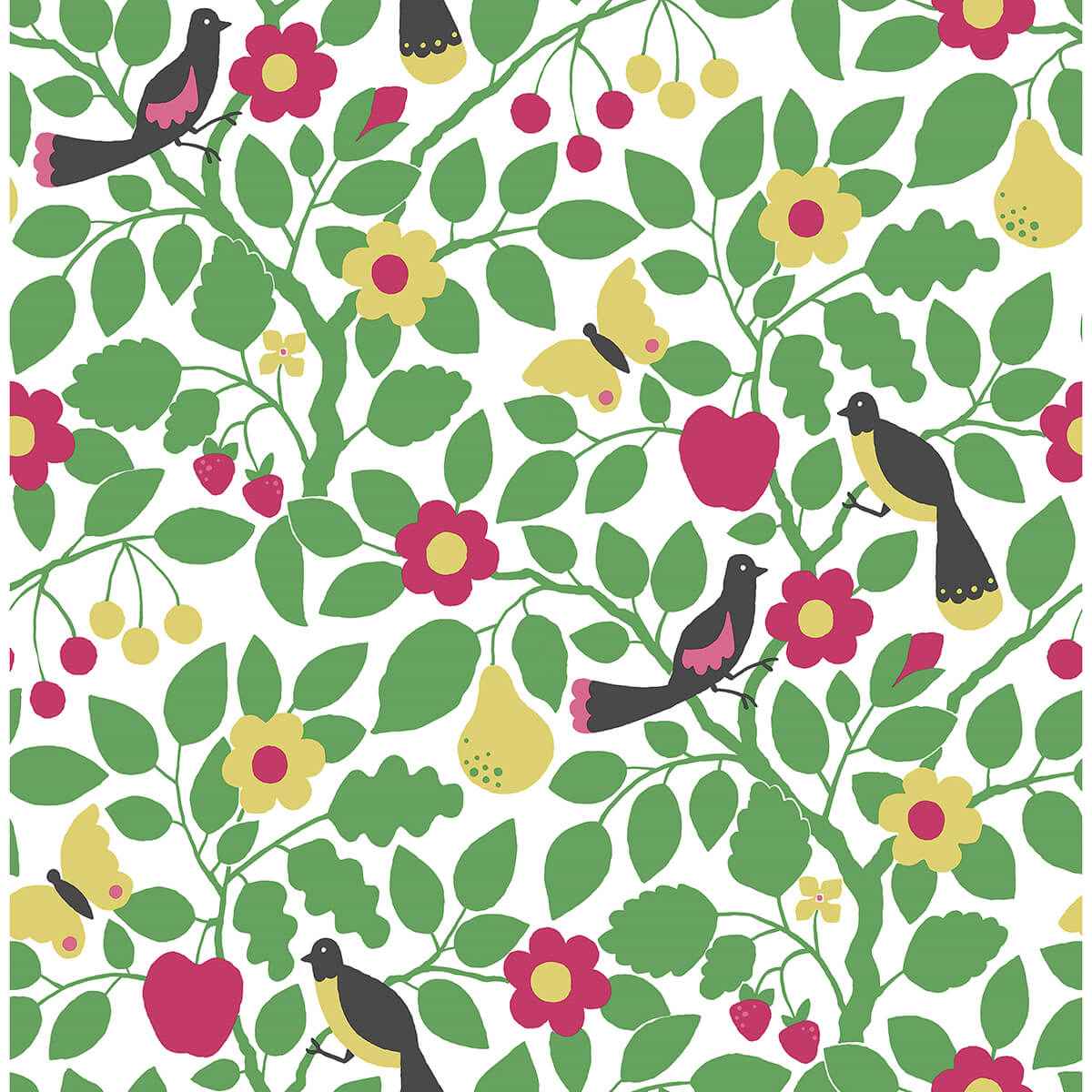 Green Paradisus Peel and Stick Wallpaper - York Wallcoverings - NUS3921 - York Wallcoverings Wallpaper
