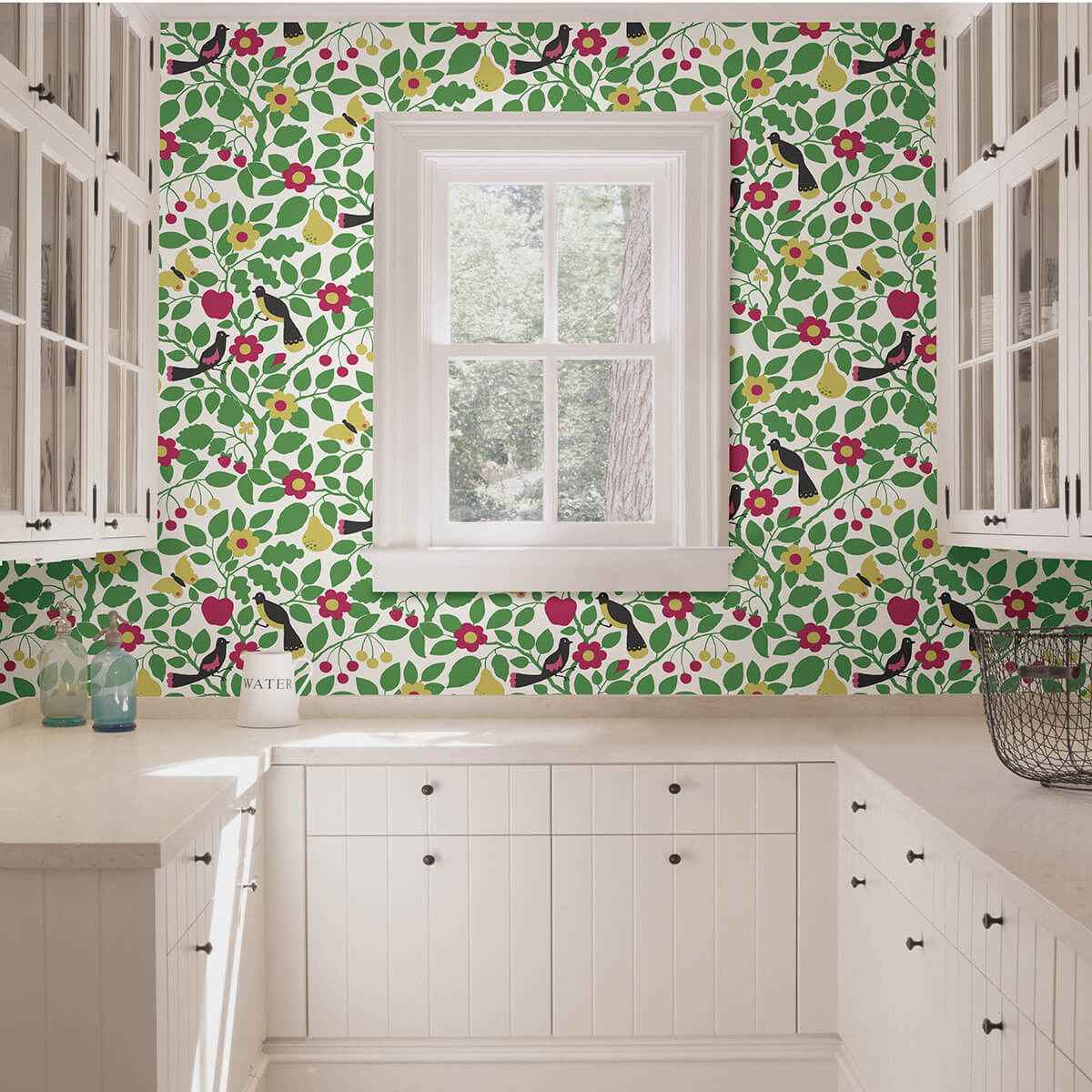 Green Paradisus Peel and Stick Wallpaper - York Wallcoverings - NUS3921 - York Wallcoverings Wallpaper