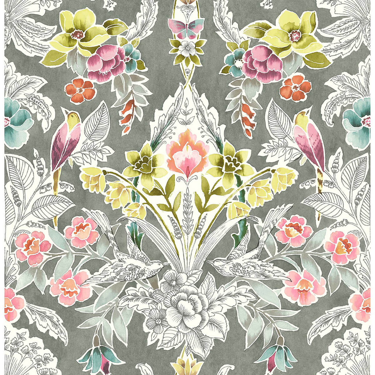 grey-summer-love-peel-and-stick-wallpaper-york-wallcoverings-nus4050 - York Wallcoverings Wallpaper
