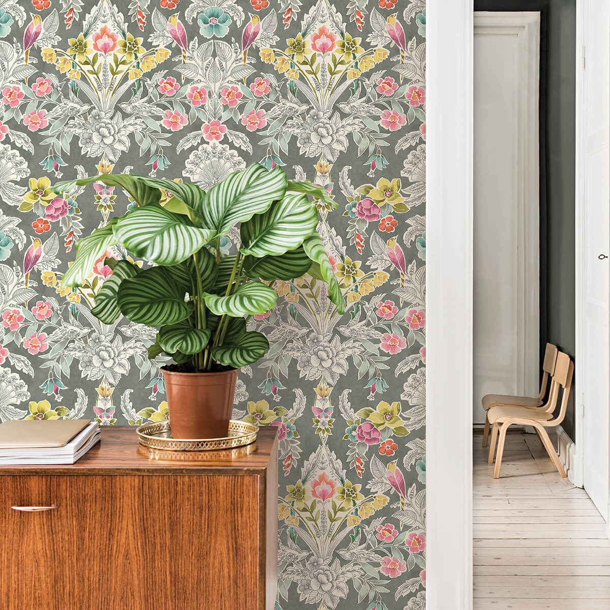 grey-summer-love-peel-and-stick-wallpaper-york-wallcoverings-nus4050 - York Wallcoverings Wallpaper