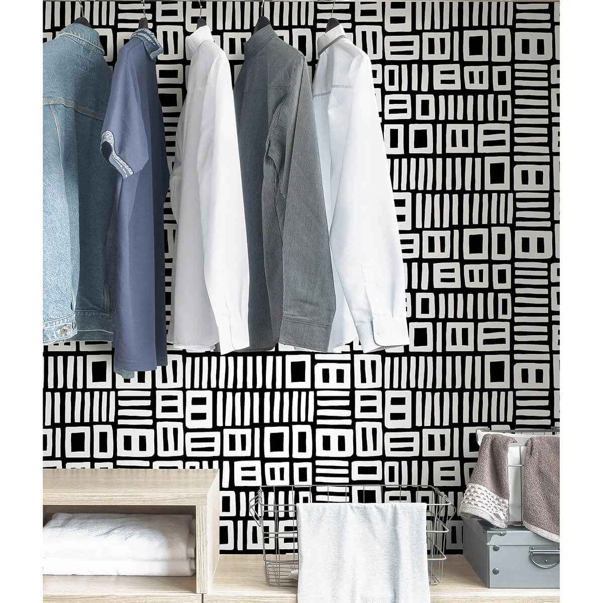 Black Traverse Peel & Stick Wallpaper - York Wallcoverings - BPS4058 - York Wallcoverings Wallpaper