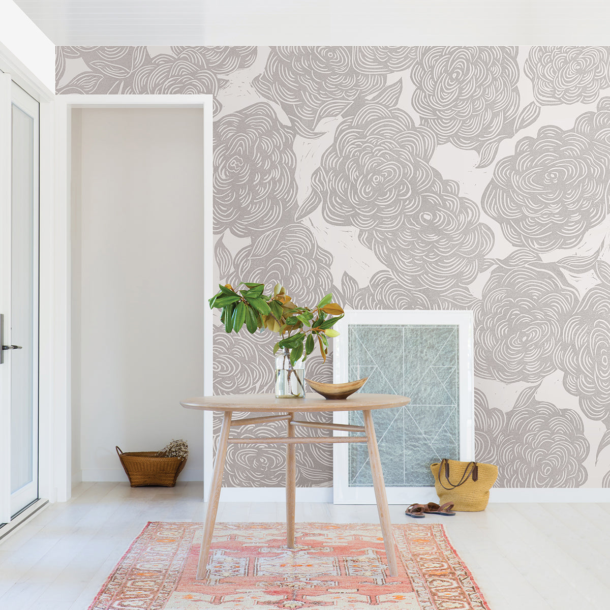 roses-grey-wall-mural-by-karen-j-revis-york-wallcoverings-astm4177 - York Wallcoverings Wallpaper