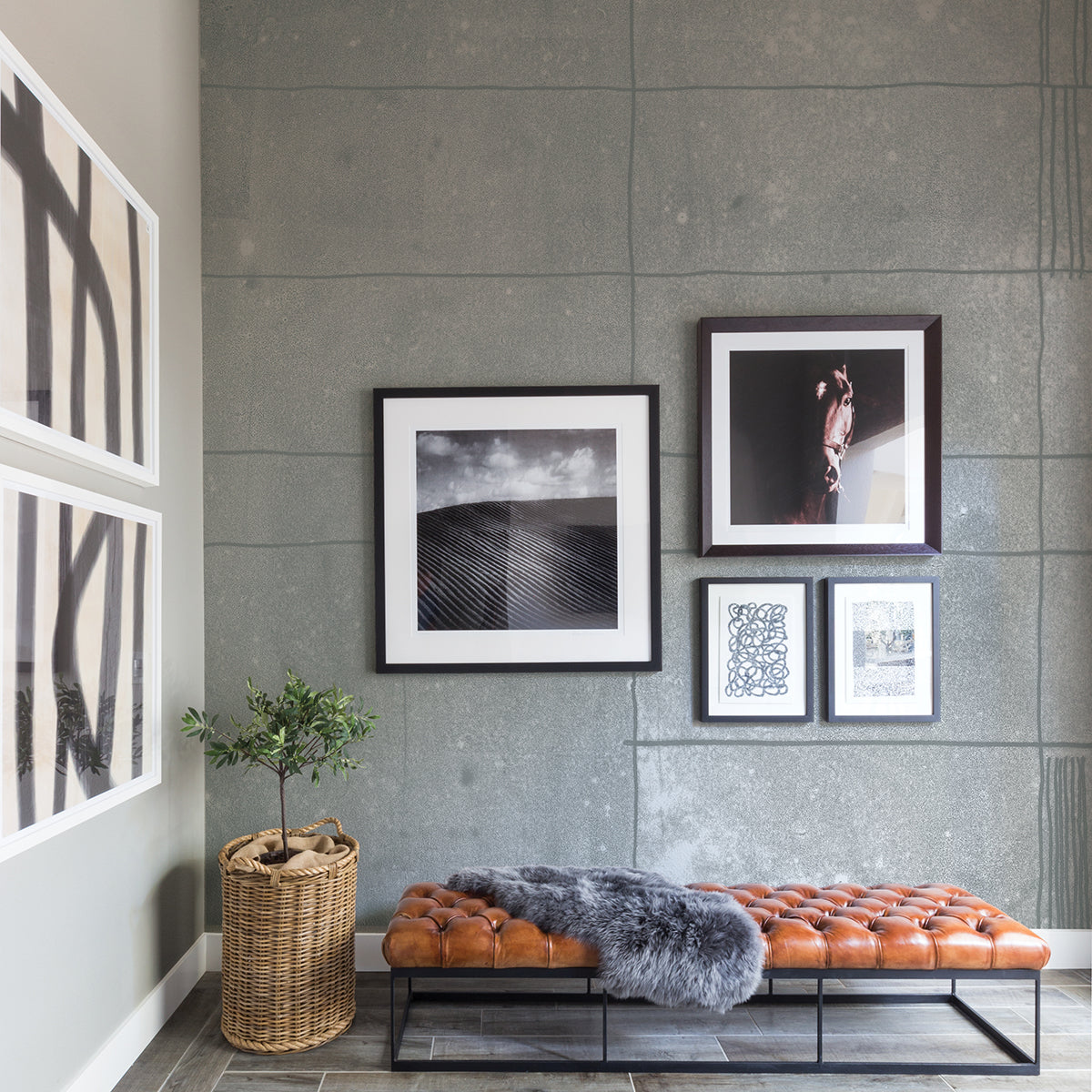 panes-grey-wall-mural-by-karen-j-revis-york-wallcoverings-astm4180 - York Wallcoverings Wallpaper