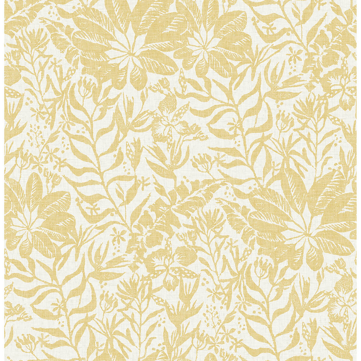 yellow-foliole-peel-and-stick-wallpaper-york-wallcoverings-nus3999 - York Wallcoverings Wallpaper