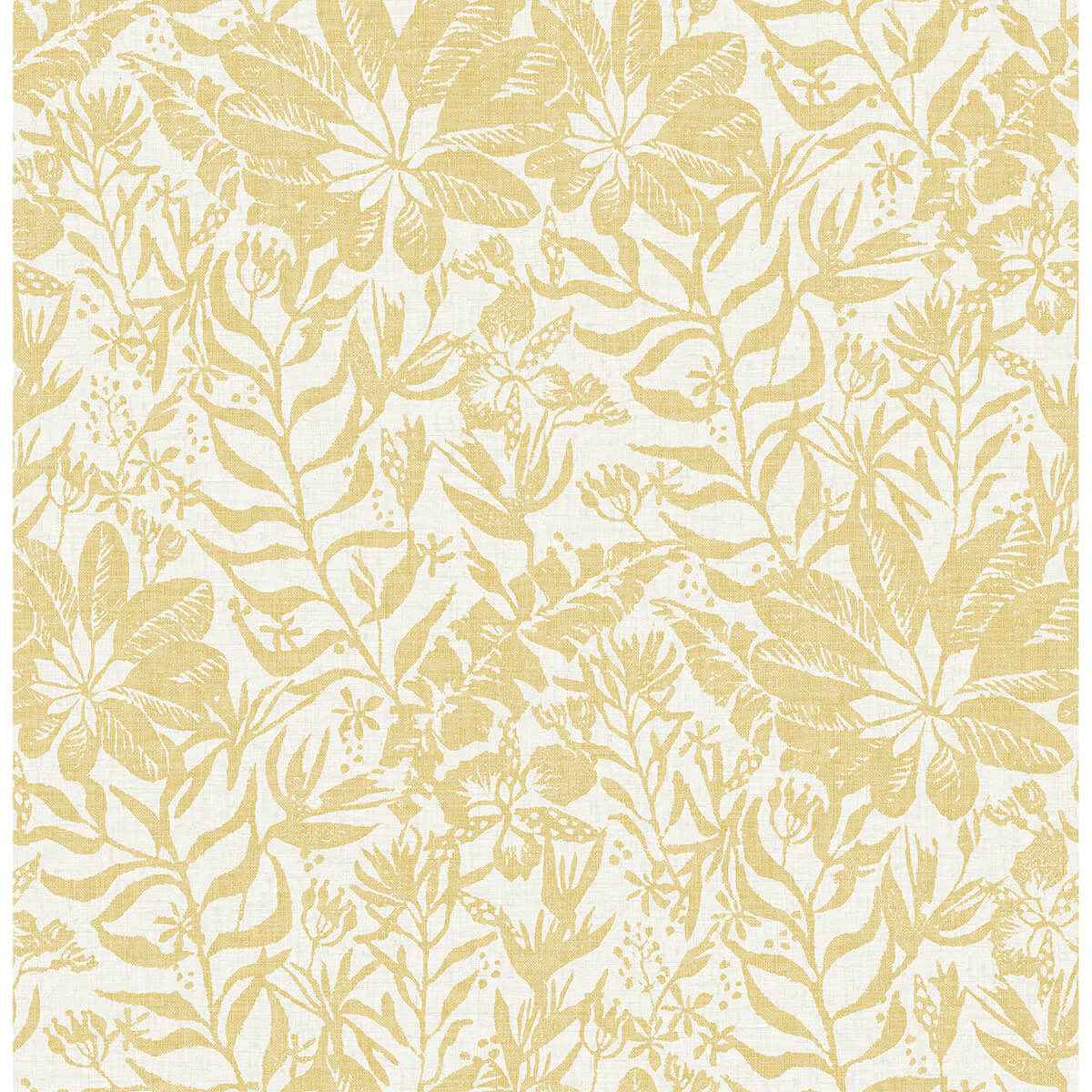 Yellow Foliole Peel & Stick Wallpaper - York Wallcoverings - NUS3999 - York Wallcoverings Wallpaper