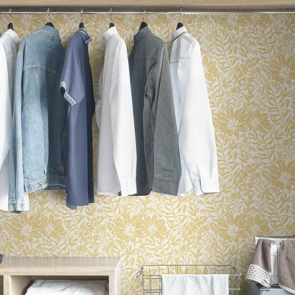 Yellow Foliole Peel & Stick Wallpaper - York Wallcoverings - NUS3999 - York Wallcoverings Wallpaper