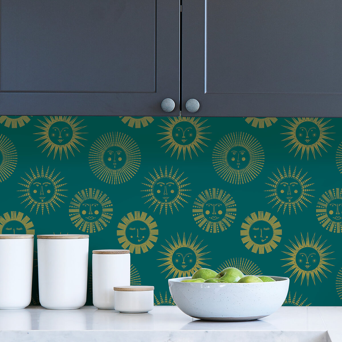 teal-konark-peel-and-stick-wallpaper-york-wallcoverings-nus4001 - York Wallcoverings Wallpaper