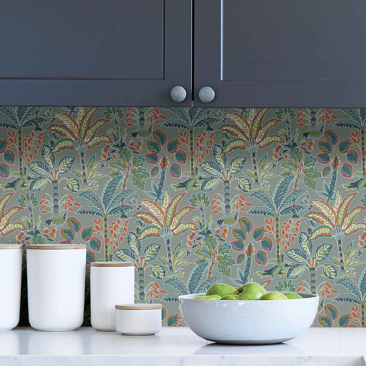 Grey Kapok Peel & Stick Wallpaper - York Wallcoverings - NUS4003 - York Wallcoverings Wallpaper