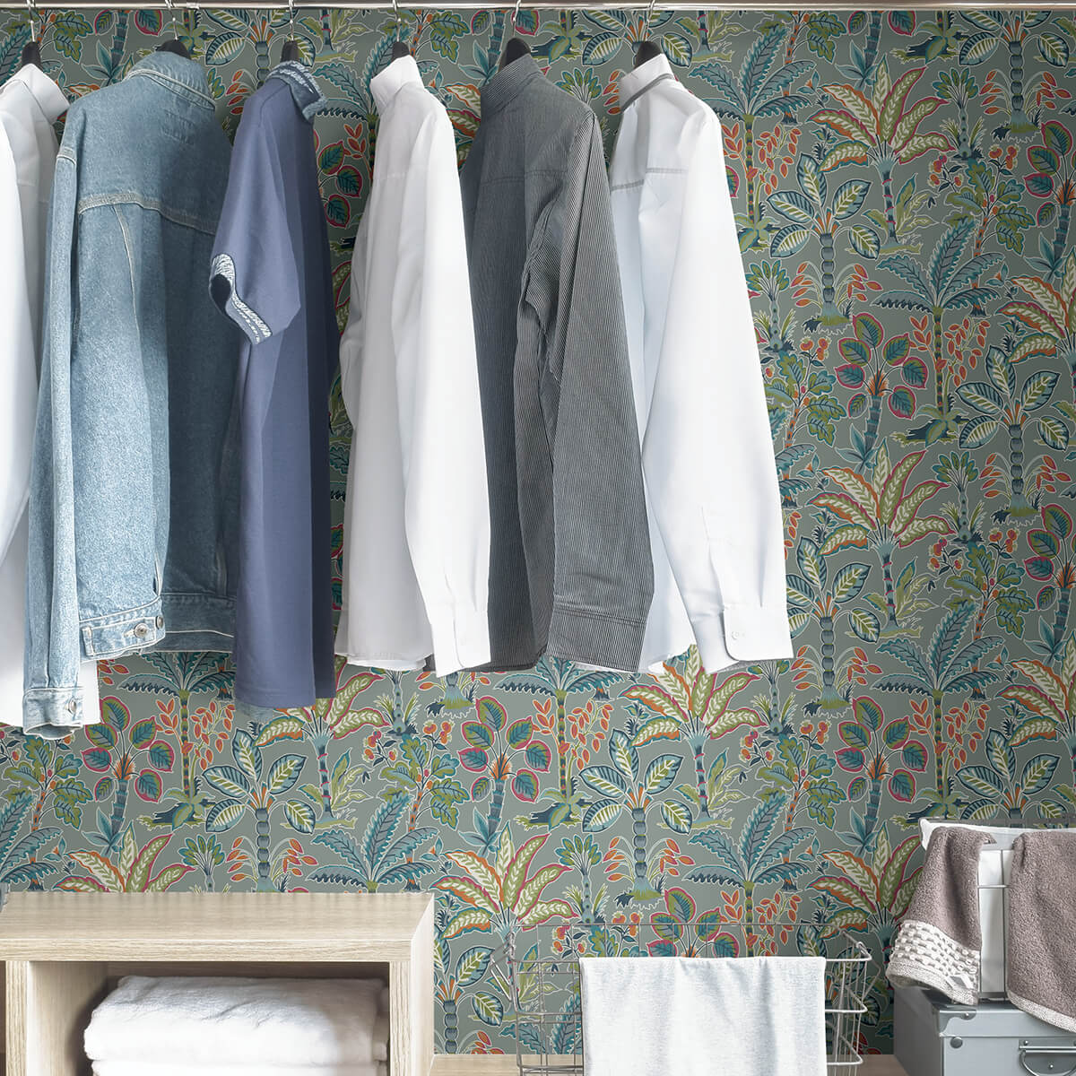 grey-kapok-peel-and-stick-wallpaper-york-wallcoverings-nus4003 - York Wallcoverings Wallpaper