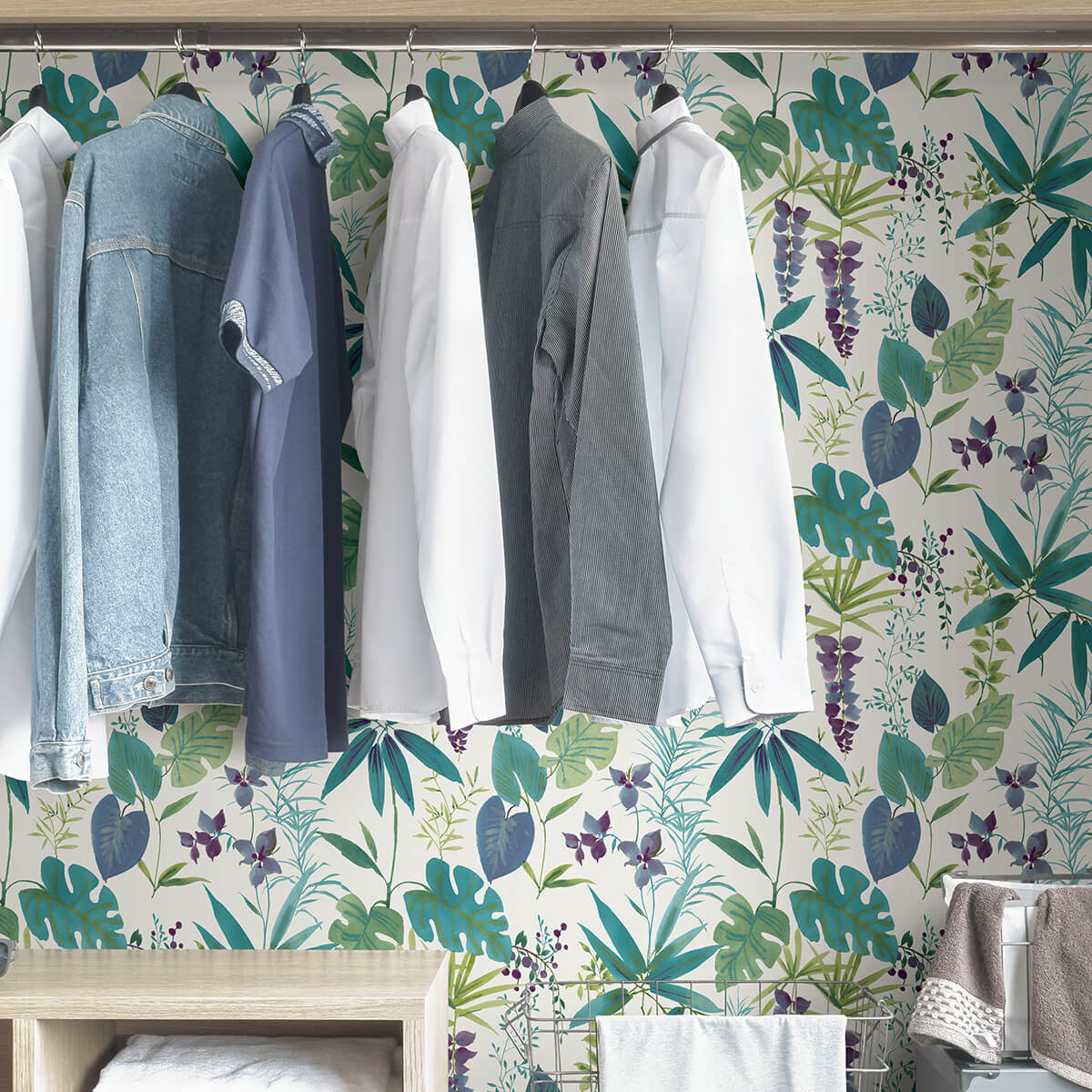 teal-maldives-peel-and-stick-wallpaper-york-wallcoverings-nus4006 - York Wallcoverings Wallpaper