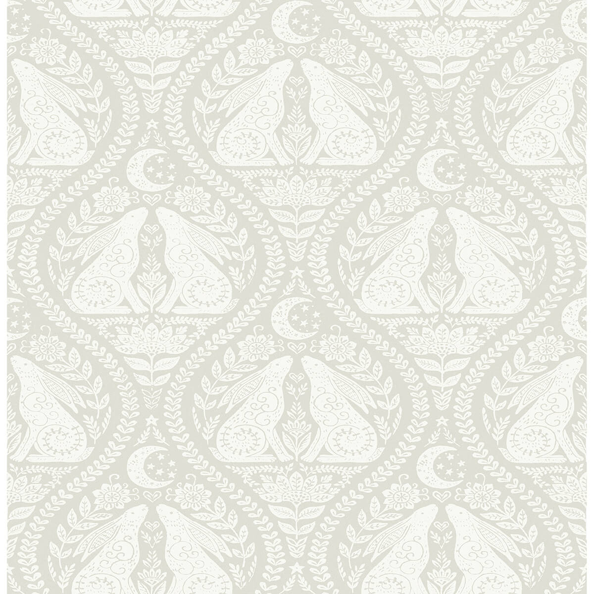 cream-moon-rabbit-peel-and-stick-wallpaper-york-wallcoverings-nus4010 - York Wallcoverings Wallpaper