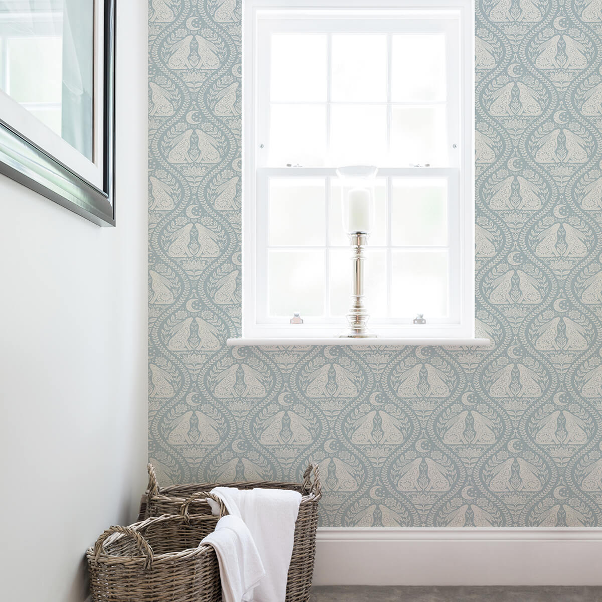 blue-moon-rabbit-peel-and-stick-wallpaper-york-wallcoverings-nus4011 - York Wallcoverings Wallpaper
