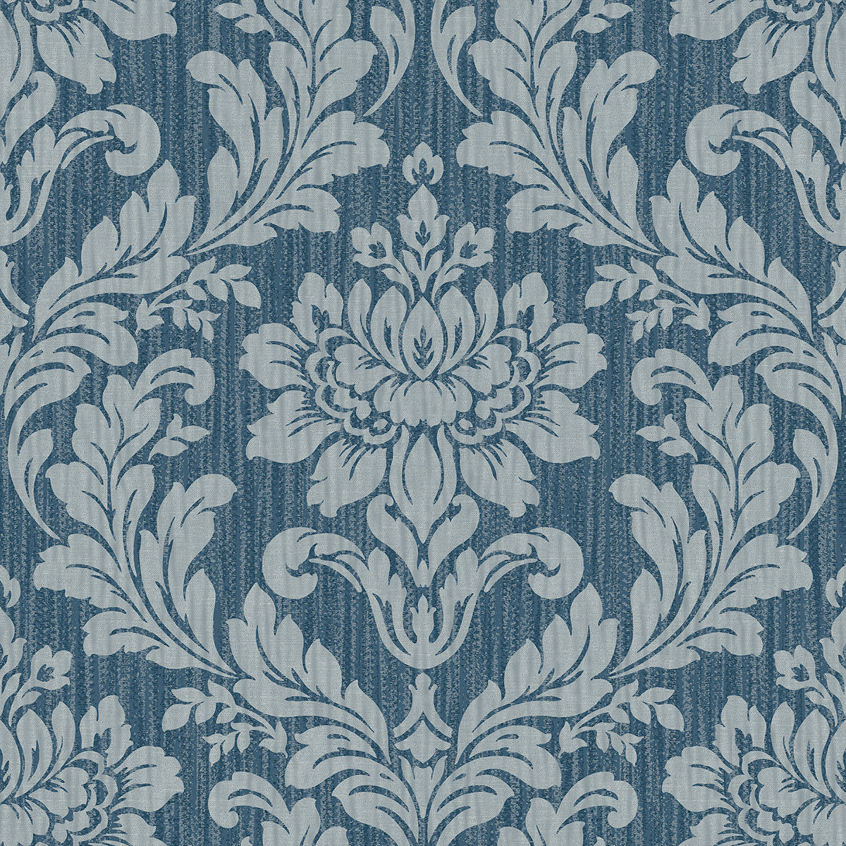 galois-blue-damask-wallpaper-york-wallcoverings-4025-82511 - York Wallcoverings Wallpaper