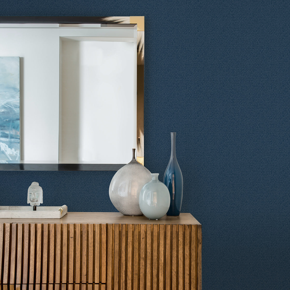 hilbert-navy-geometric-wallpaper-york-wallcoverings-4025-82551 - York Wallpaper Wallpaper