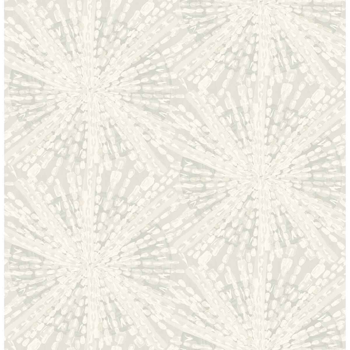 Silver Sunburst Peel & Stick Wallpaper - York Wallcoverings - LLS4117 - York Wallcoverings Wallpaper