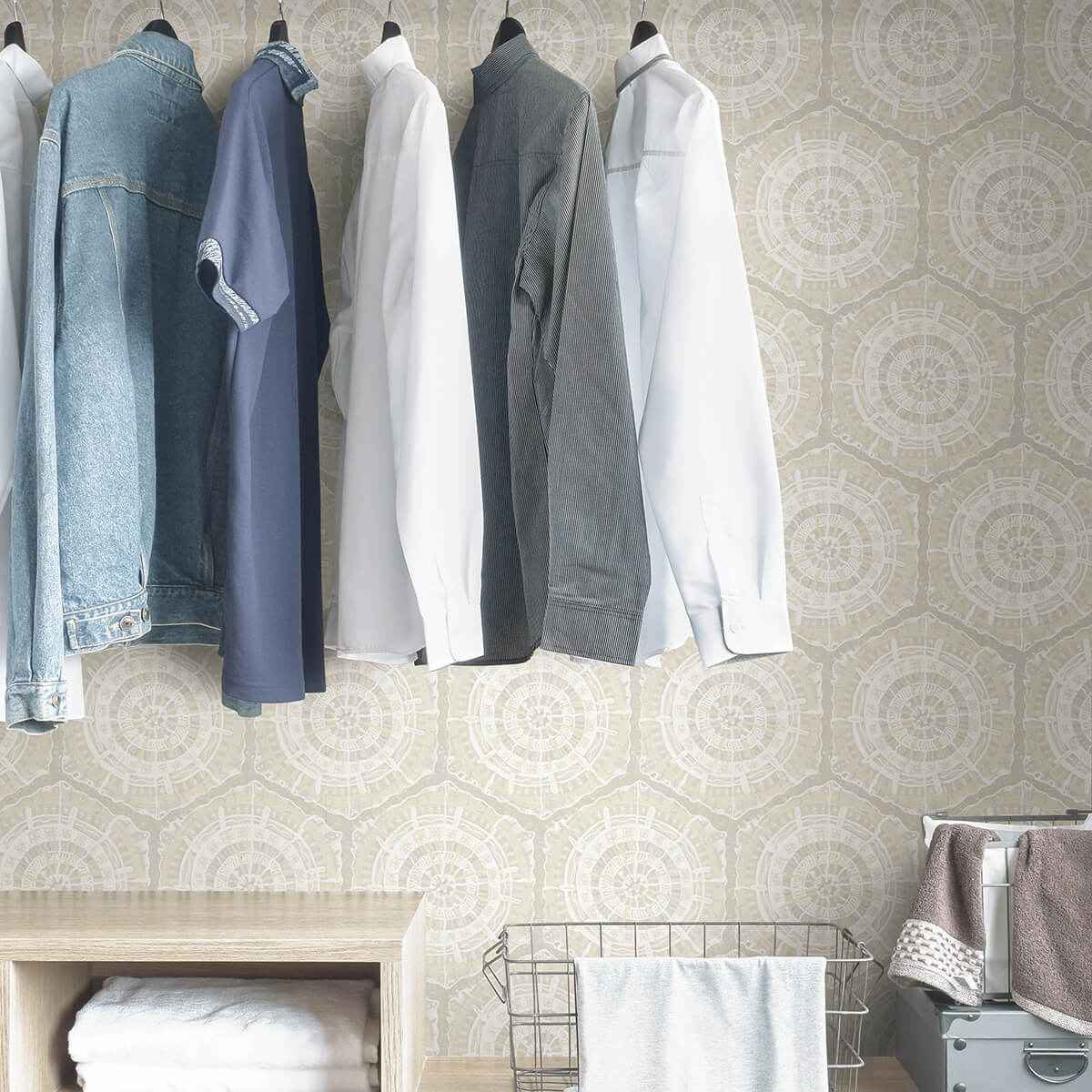 Cream Harmony Peel & Stick Wallpaper - York Wallcoverings - LLS4124 - York Wallcoverings Wallpaper
