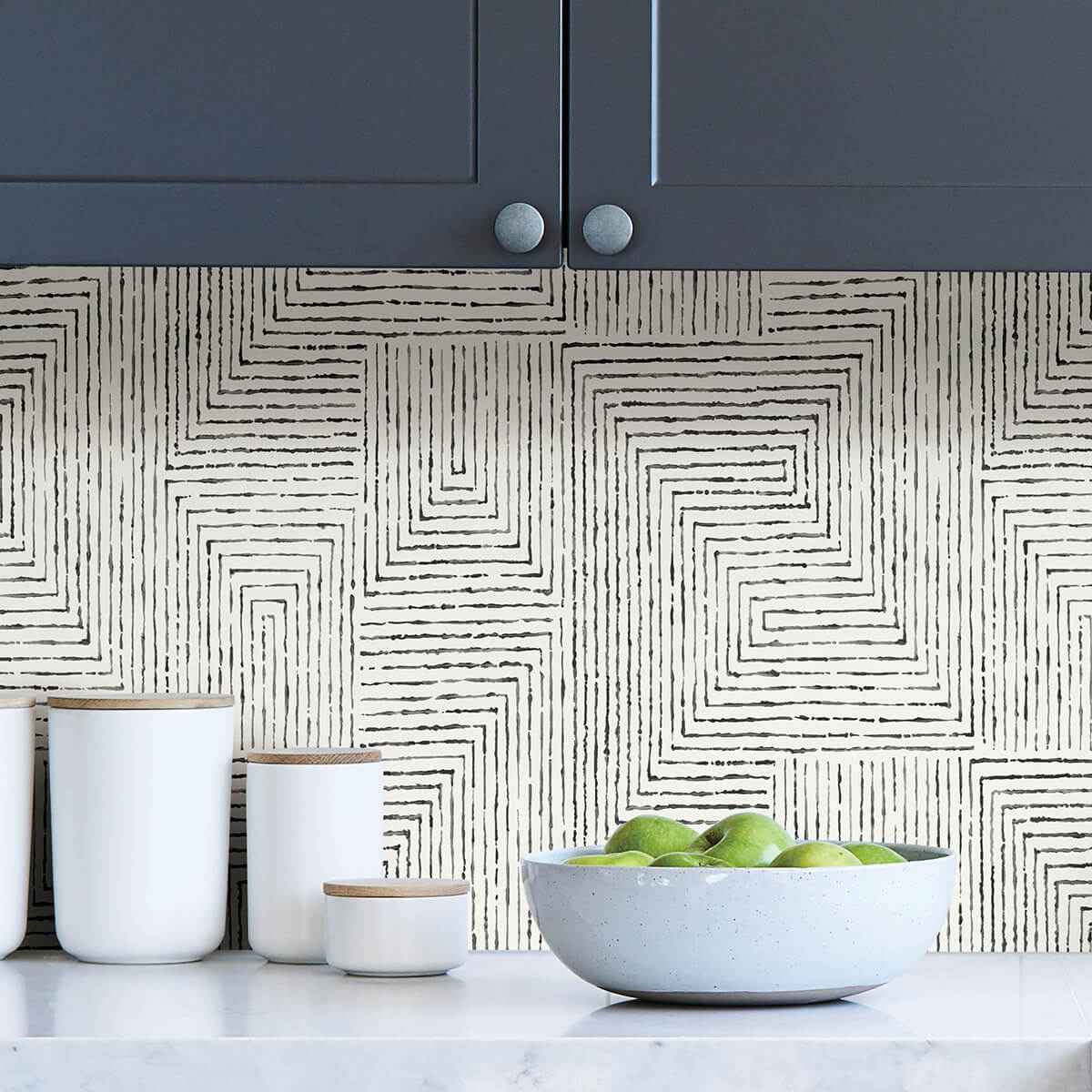 Black Ink Peel & Stick Wallpaper - York Wallcoverings - SLS3975 - York Wallcoverings Wallpaper