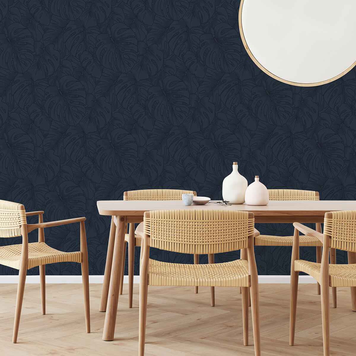 Indigo Borneo Peel & Stick Wallpaper - York Wallcoverings - SLS3978 - York Wallcoverings Wallpaper