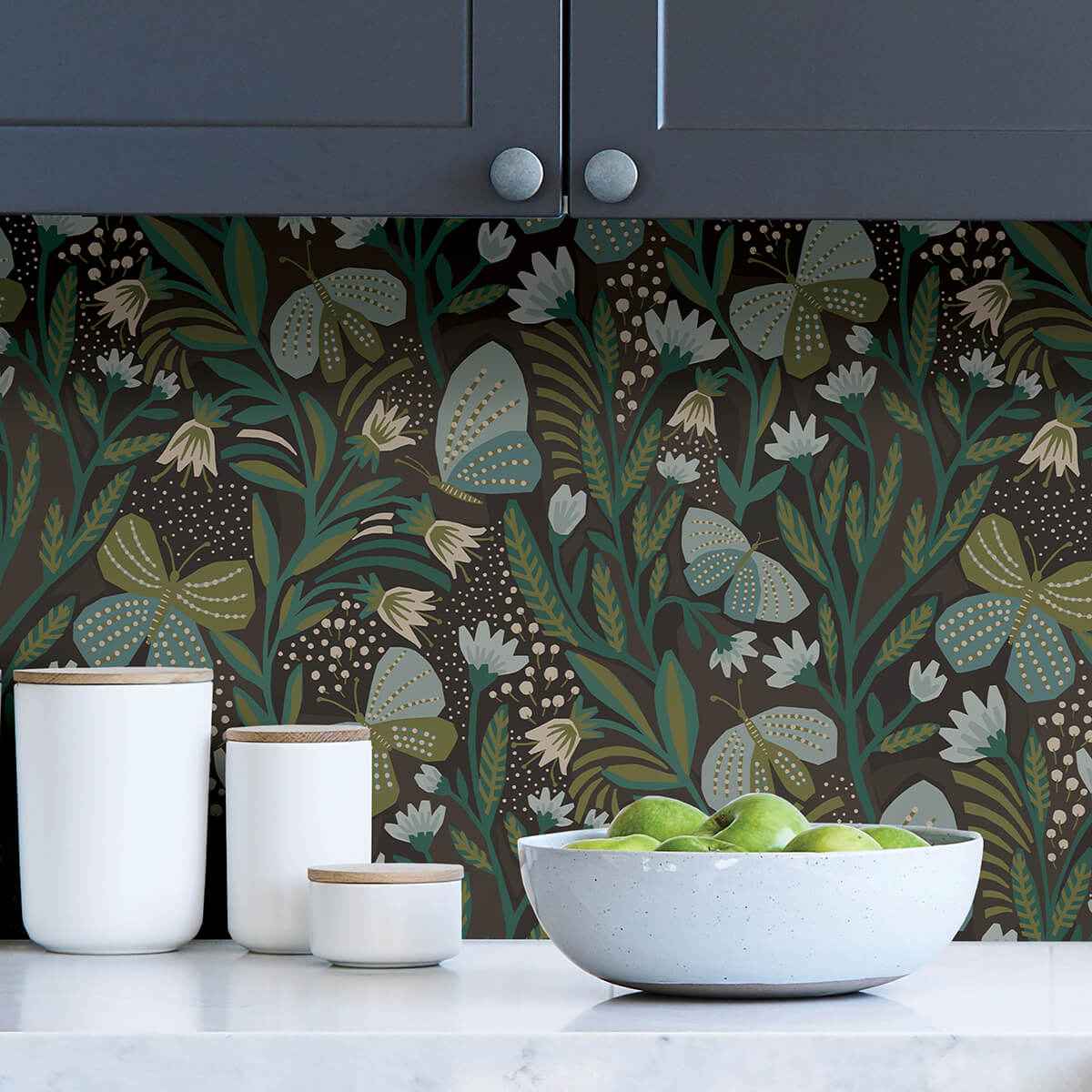 Chocolate Papillon Flutter Peel & Stick - York Wallcoverings - PLS4202 - York Wallcoverings Wallpaper