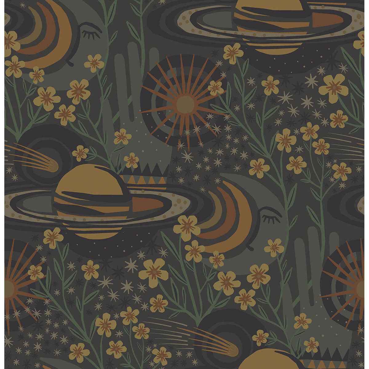 Smoke Ethereal Cosmos Peel and Stick Wallpaper - York Wallcoverings - PLS4207 - York Wallcoverings Wallpaper