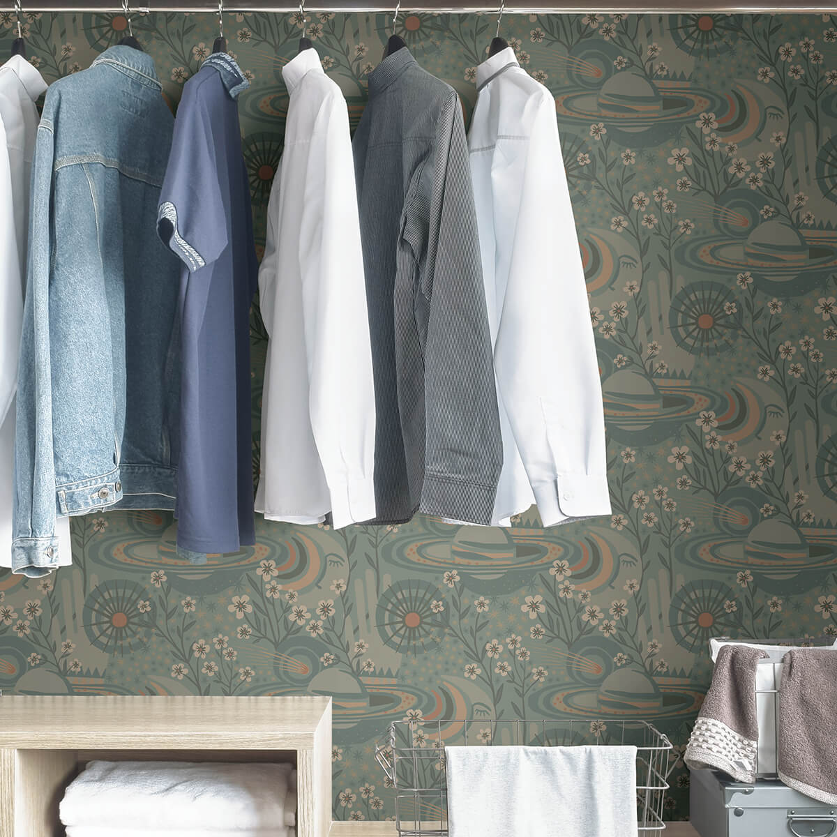 teal-ethereal-cosmos-peel-and-stick-wallpaper-york-wallcoverings-pls4209 - York Wallcoverings Wallpaper
