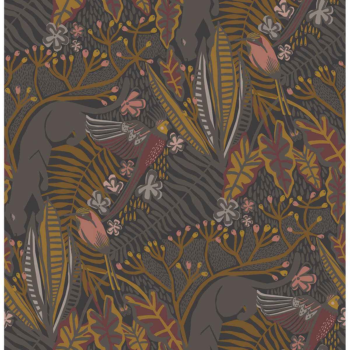 Gold Cranberry Poise Peel and Stick Wallpaper - York Wallcoverings - PLS4212 - York Wallcoverings Wallpaper